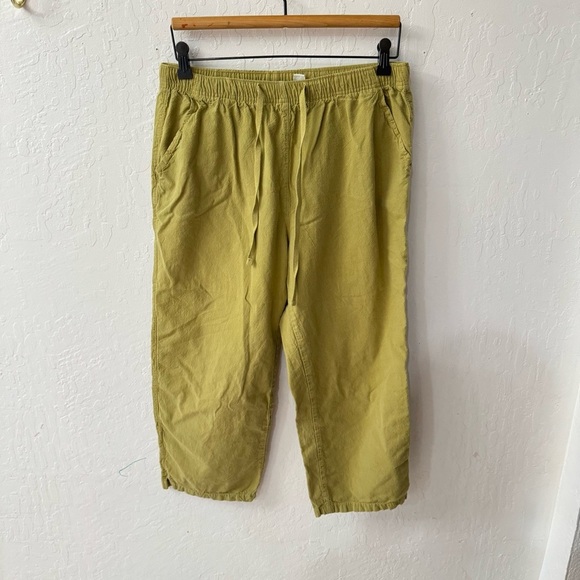 Classic Elements Pants - Classic Elements 100% Cotton Green Pull On Drawstring Pants M